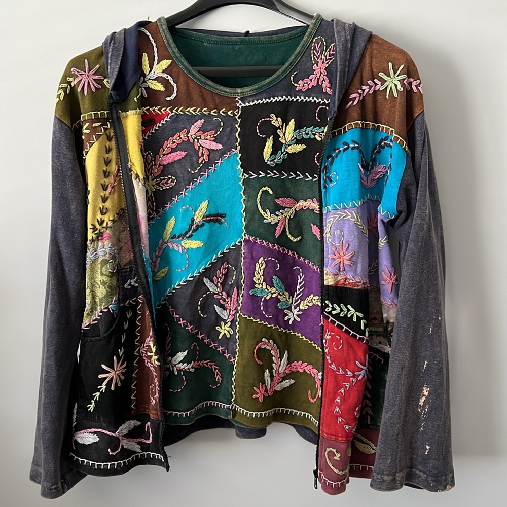 Colorful Embroidered Women's Jacket